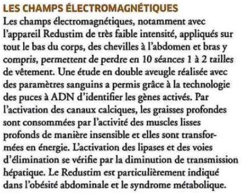 , Le REDUSTIM® dans la Presse en 2012, Centre Laser Paris Sorbonne : Soins Esthétiques &amp; Dermatologie